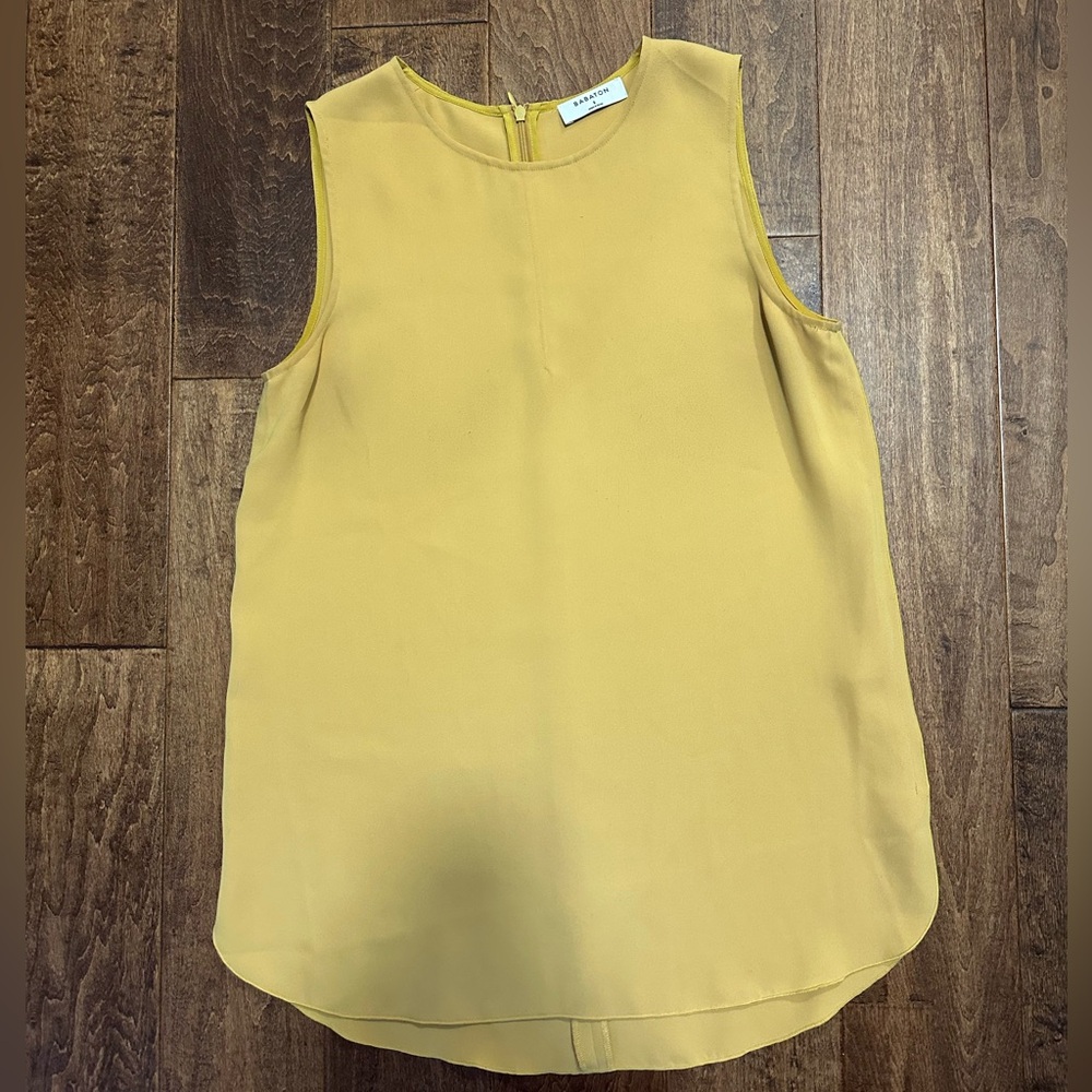 Babaton from Aritzia Golden Yellow Blouse Top Size Small